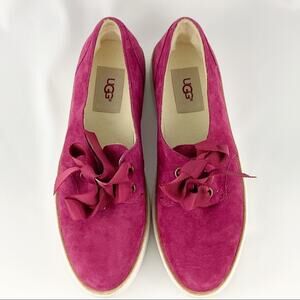 UGG Carilyn Suede Purple Sneakers with Ribbon 7.5